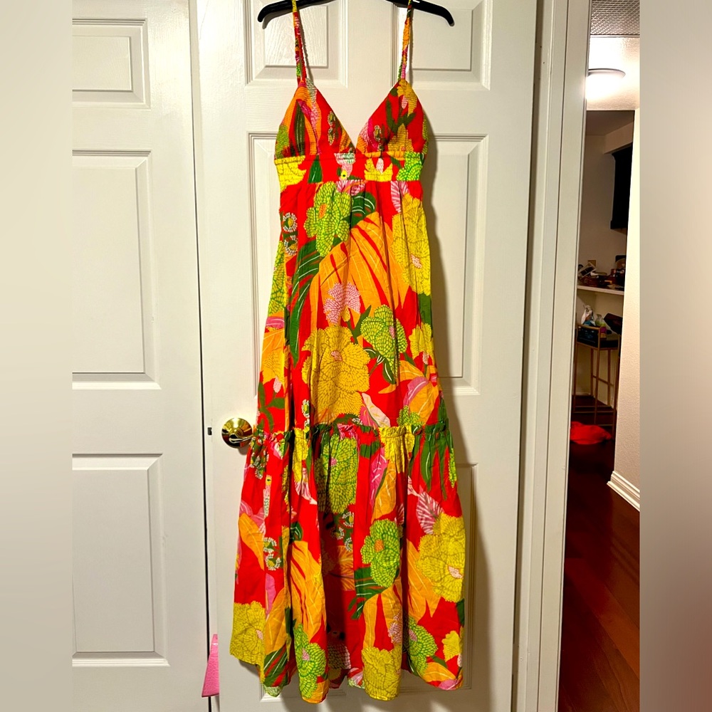 FARM RIO SUMMER NEON DRESS